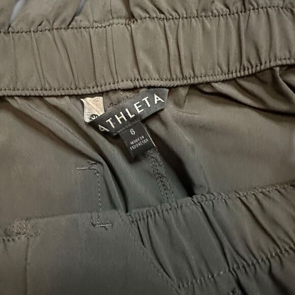 ATHLETA Women’s Olive Green Skyline Paperbag Waist Pants Size 6 Style #292915 - Picture 4 of 6